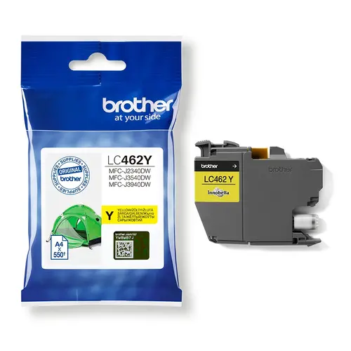 Consumabil, Brother LC462Y Cartuș de cerneală galbenă pentru MFC-J2340DW/J3540DW/J3940DW - 3