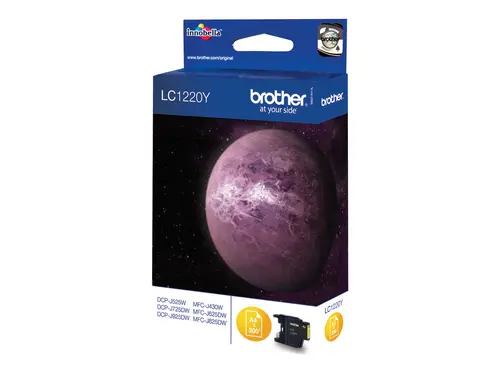 Consumabil, Brother LC-1220Y Cartuș de cerneală pentru DCP-J525W/DCP-J725DW/DCP-J925DW/MFC-J430W - 1
