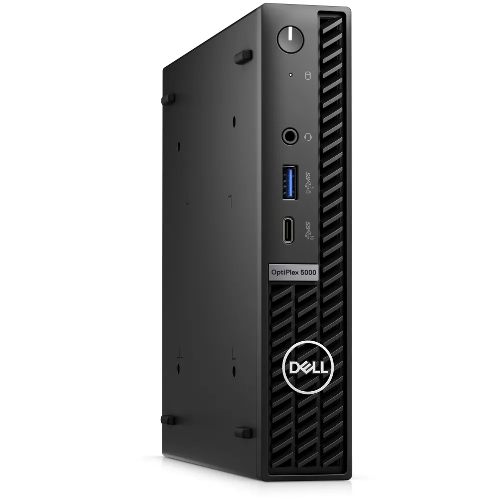 Настолен компютър, Dell OptiPlex 5000 MFF, Intel Core i5-12500T (6 Cores/18MB/2.0GHz to 4.4GHz), 8GB DDR4, 256GB SSD PCIe M.2, Integrated Graphics, Wi-Fi 6E, BT 5.2, Keyboard&Mouse, Ubuntu, 3Y ProSupport