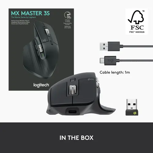 Мишка, Logitech MX Master 3S Performance Wireless Mouse  - GRAPHITE - EMEA - image 9