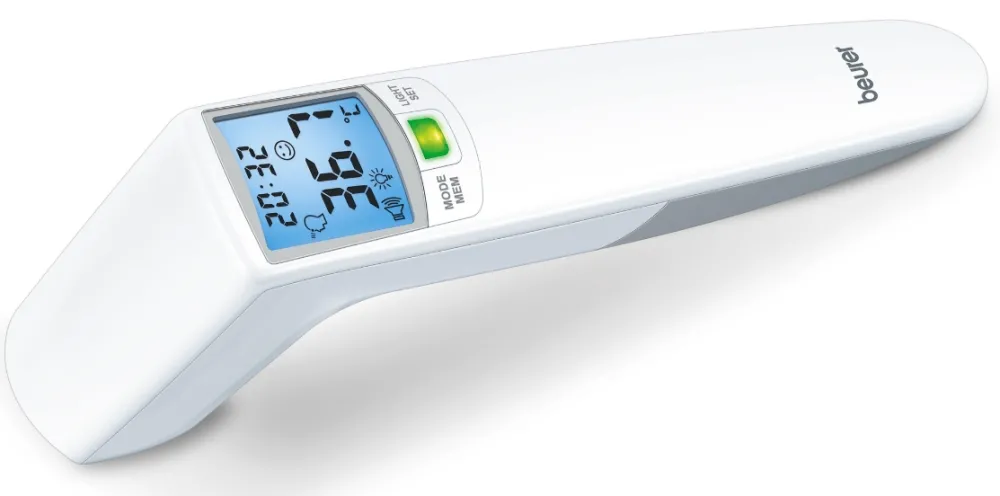 Термометър, Beurer FT 100 non-contact thermometer, Distance sensor (LED/acoustic signal), Measurement of body, ambient and surface temperature, Led temperature alarm (green, yellow/ red) & face icons, Displays measurements in °C and °F, Measuring distance 4/6 cm, 60 - image 3