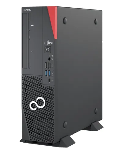 Настолен компютър, Fujitsu ESPRIMO D7011 8.3 liters, Intel Core i7-11700, 1x16GB DDR4-3200, SSD PCIe 512GB M.2 NVMe SED (Gen4), DVD SuperMulti, Country kit (EU+), PS GOLD 280W, 2x LP Slot Config, Office 1mth Trial, Optical USB mouse blk, Win10 Pro