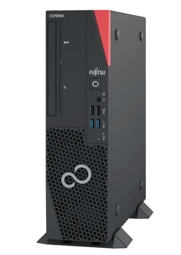 Настолен компютър, Fujitsu ESPRIMO D9011 8.3 liters, Intel Core i7-11700, 1x16GB DDR4-3200, SSD PCIe 512GB M.2 NVMe SED(G4), DVD SMulti, SD Card Sl USB 3.0, Intel Wi-Fi 6 AX210 BT5.2 vPro, CK (EU+), PS PLT 300W, 2xLP Slot, Office 1mth Trial, Opt USB mouse blk, Win10 Pro