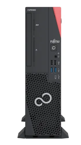 Настолен компютър, Fujitsu ESPRIMO D9011 8.3 liters, Intel Core i7-11700, 1x16GB DDR4-3200, SSD PCIe 512GB M.2 NVMe SED(G4), DVD SMulti, SD Card Sl USB 3.0, Intel Wi-Fi 6 AX210 BT5.2 vPro, CK (EU+), PS PLT 300W, 2xLP Slot, Office 1mth Trial, Opt USB mouse blk, Win10 Pro - image 1