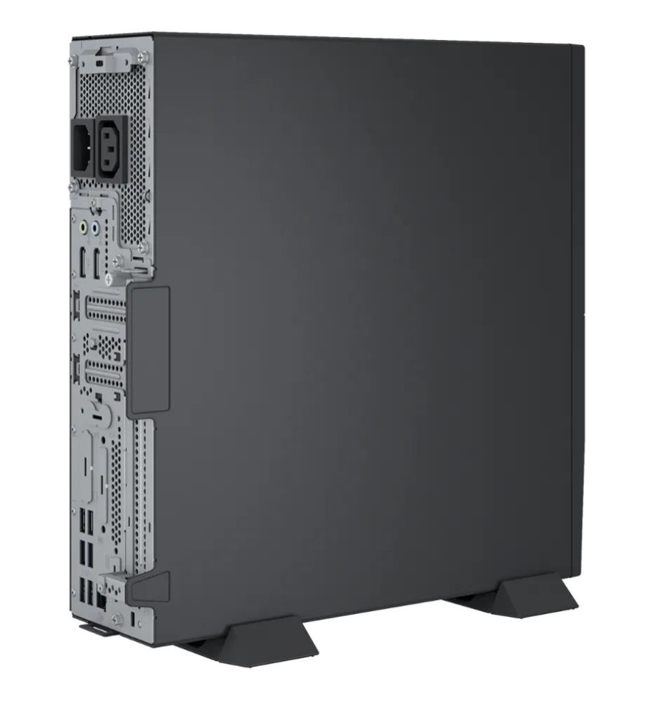Настолен компютър, Fujitsu ESPRIMO D9011 8.3 liters, Intel Core i7-11700, 1x16GB DDR4-3200, SSD PCIe 512GB M.2 NVMe SED(G4), DVD SMulti, SD Card Sl USB 3.0, Intel Wi-Fi 6 AX210 BT5.2 vPro, CK (EU+), PS PLT 300W, 2xLP Slot, Office 1mth Trial, Opt USB mouse blk, Win10 Pro - image 3