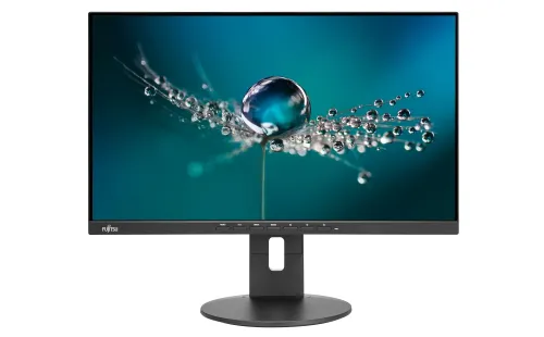 Монитор, Fujitsu DISPLAY B24-9 TS 23.8" Ultra Wide, LED, Business Line, IPS, 5ms, 1000:1, 250 cd/m2, 1920x1080 FHD, sRGB, 1xHDMI, 1xDP 1.2, 1xVGA, USB, 5-in-1 stand, Sp.2x2W, HAdj.150mm, Rotation 90°,TAngle -5°/+35°, Swivel angle 345°, ESTAR 8.0, TUV, Matt black