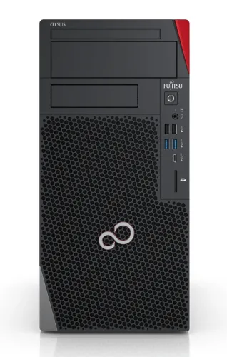 Работна станция, Fujitsu CELSIUS W5011, Intel Core i7-11700K HE CPU, 32GB (2x16GB) DDR4-3200, SSD PCIe 512GB M.2 NVMe SED (Gen4), DVD SuperMulti, MCard Reader 15in1 3.5"Bay, Country kit (EU+), PS PLATINUM 680W, Office 1mth Trial, Opt. USB mouse blk, Win10 Pro