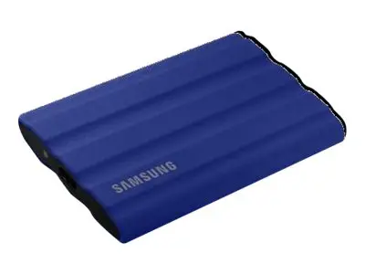Твърд диск, Samsung Portable NVME SSD T7 Shield 1TB , USB 3.2 Gen2, Rugged, IP65, Read 1050 MB/s Write 1000 MB/s, Blue