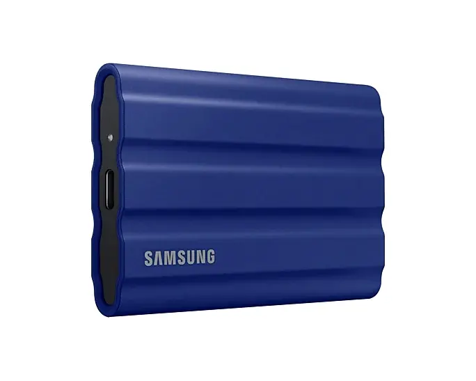 Твърд диск, Samsung Portable NVME SSD T7 Shield 1TB , USB 3.2 Gen2, Rugged, IP65, Read 1050 MB/s Write 1000 MB/s, Blue - image 1
