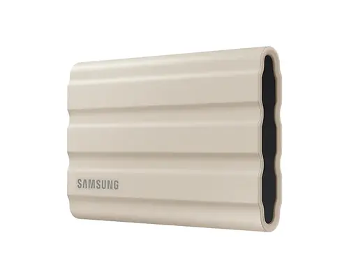 Твърд диск, Samsung Portable NVME SSD T7 Shield 2TB , USB 3.2 Gen2, Rugged, IP65, Read 1050 MB/s Write 1000 MB/s, Beige - image 2