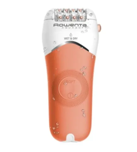 Епилатор, Rowenta EP4920F0, Wet & Dry Aquasoft, 3 in 1 epilator/ shaver/ trimmer, advanced epilation technology, 24 hygenic stainless steel tweezers & 0.8mm tweezers opening, hair guiding system, 31mm head, soft touch body, removable head, cordless use, 40min auto