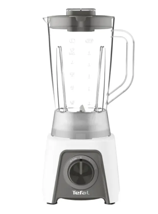 Blender, Tefal BL2C0130, Blendeo+, 450W, 2 viteze, 4 lame, vas din plastic 1.25 LU, alb