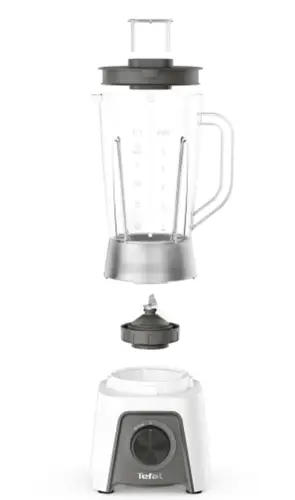 Μπλέντερ, Tefal BL2C0130, Blendeo+, 450W, 2 ταχύτητες, 4 λεπίδες, πλαστική κανάτα 1.25 LU, λευκό - 2