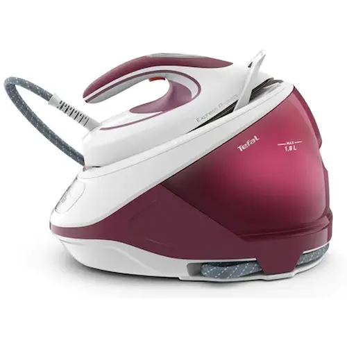 Парогенератор, Tefal SV9201E0, Express Protect, red, 2800W, manual temp settings, 7.5bars, 130g/min, steam boost 530g/min, Durilium Airglide Autoclean soleplate, AD, AO, removable water tank 1,8L, calc collector, lock system, fast heat up 2min - image 1