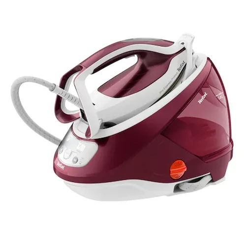 Парогенератор, Tefal GV9220E0, ProExpress Protect, red, 2600W, electronic temp settings, 7,5bars, 135g/min, steam boost 540g/min, Durilium Airglide Autoclean Ultra Thin soleplate, AD, AO, removable water tank 1,6L, calc collector, lock system, fast heat up 2min - image 1