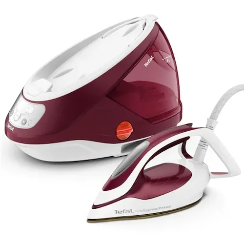 Парогенератор, Tefal GV9220E0, ProExpress Protect, red, 2600W, electronic temp settings, 7,5bars, 135g/min, steam boost 540g/min, Durilium Airglide Autoclean Ultra Thin soleplate, AD, AO, removable water tank 1,6L, calc collector, lock system, fast heat up 2min - image 2
