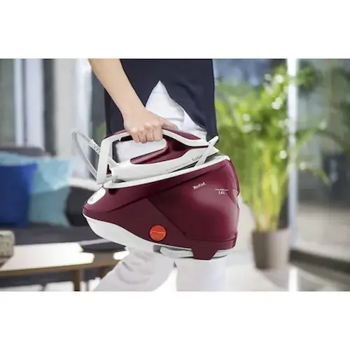 Generator de abur, Tefal GV9220E0, ProExpress Protect, roșu, 2600W, setări electronice de temperatură, 7,5bars, 135g/min, steam boost 540g/min, talpă - 8