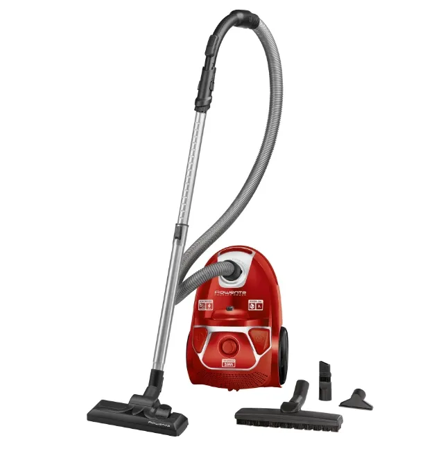 Прахосмукачка, Rowenta RO3953EA, Compact Power parquet ACAA, 75db, H+ bag, SPA upgrade suction head, TTM + XL with brush, parquet + crevice tool 2 in 1 + upholstery nozzle, color red