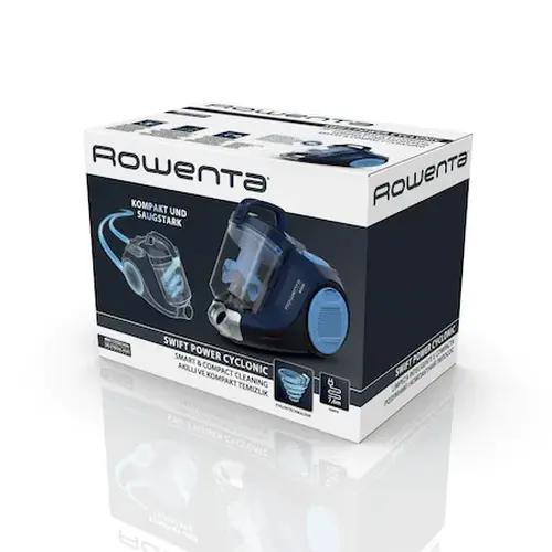 Прахосмукачка, Rowenta RO2981EA, SWIFT POWER BLUE Home & Car, 750W, 77dB, 1,2L, Crevice 2in1, Parquet, Mini turbobrush, Upholstery, XXL Flexi Crevice - image 5