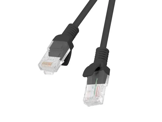 Кабел, Lanberg patch cord CAT.6 0.25m, black