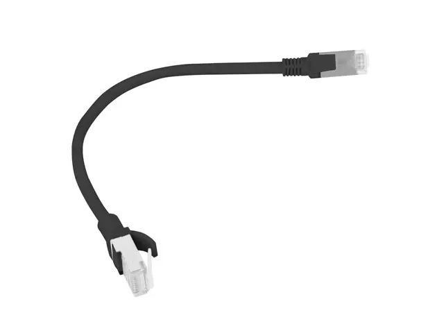 Кабел, Lanberg patch cord CAT.6 0.25m, black - image 1