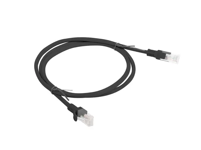 Кабел, Lanberg patch cord CAT.6 1m, black - image 1