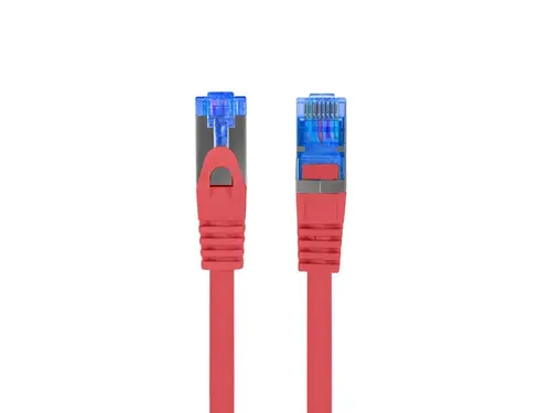 Кабел, Lanberg patch cord CAT.6A FTP LSZH CCA 0.5m Fluke Passed, red - image 1