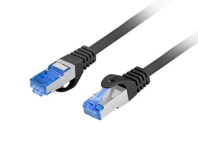 Кабел, Lanberg patch cord CAT.6A FTP LSZH CCA 2m Fluke Passed, black