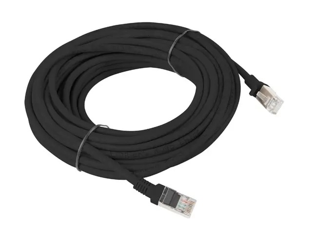Кабел, Lanberg patch cord CAT.6 10m, black - image 1