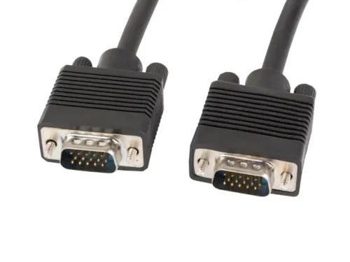 Кабел, Lanberg VGA M/M cable 5m dual-shielded, 2x ferrite, black
