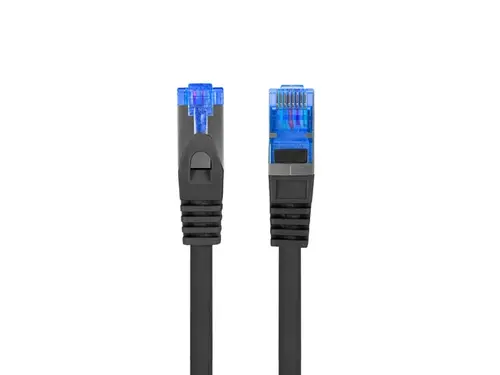 Кабел, Lanberg patch cord CAT.6A FTP LSZH CCA 10m Fluke Passed, black - image 1