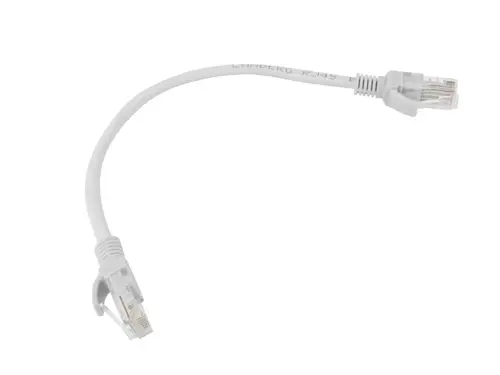 Кабел, Lanberg patch cord CAT.6 UTP 0.25m 10pcs, grey - image 1