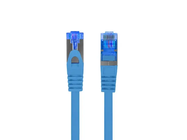 Кабел, Lanberg patch cord CAT.6A FTP LSZH CCA 20m Fluke Passed, blue - image 1