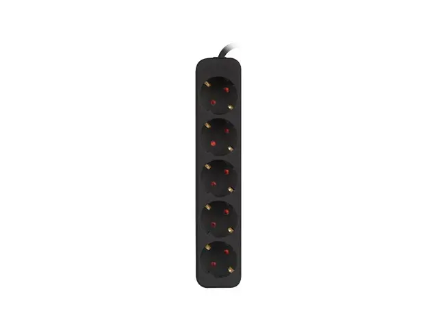 Разклонител, Lanberg power strip 3m, 5 sockets, french quality-grade copper cable, black - image 3
