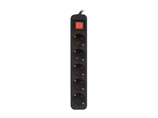 Разклонител, Lanberg power strip 3m, 5 sockets, french with circuit breaker quality-grade copper cable, black - image 3