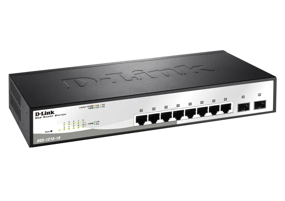 Комутатор, D-Link 10-Port Gigabit Smart Switch with 2 SFP ports - image 1