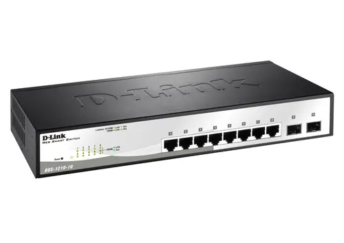 Комутатор, D-Link 10-Port Gigabit Smart Switch with 2 SFP ports - 2