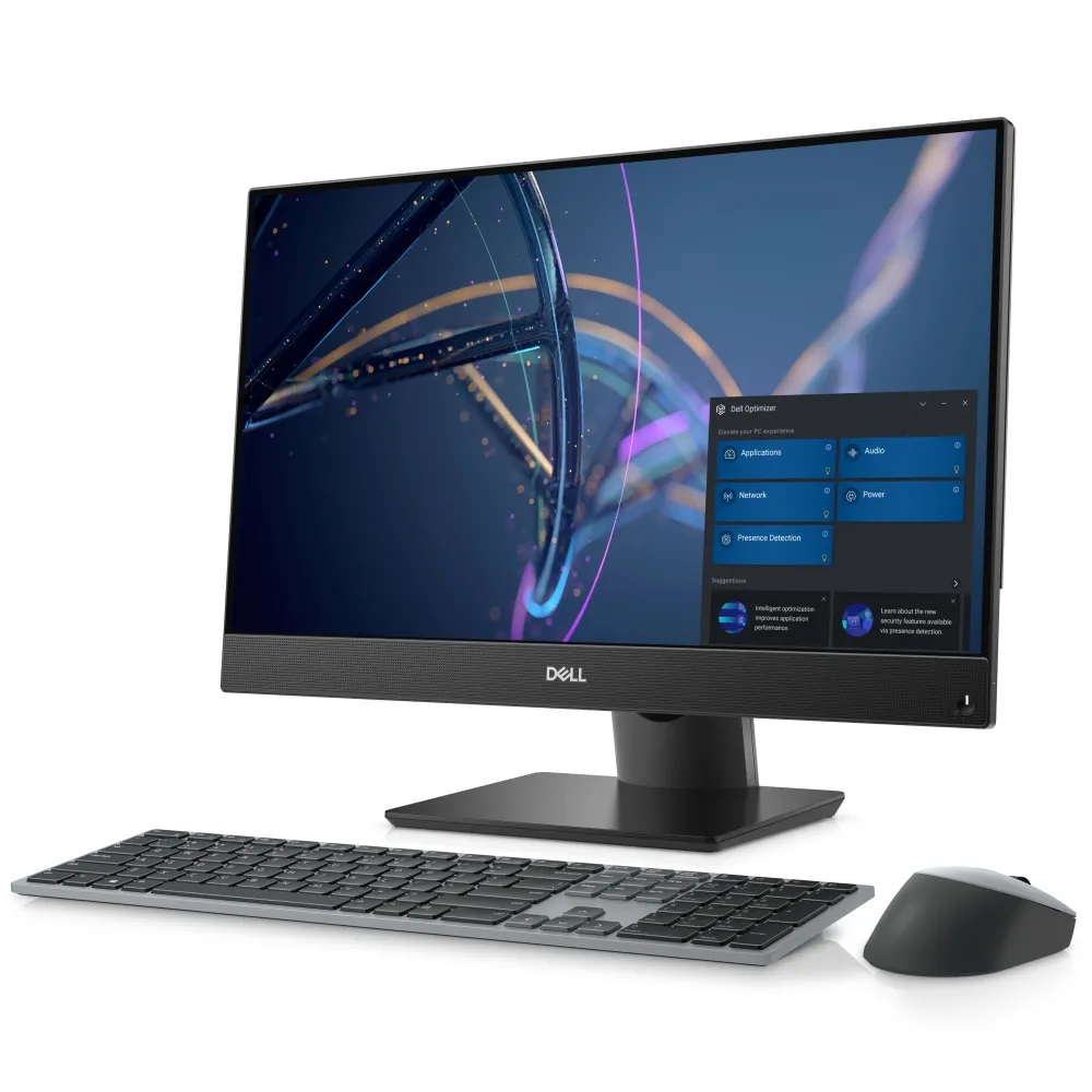 Настолен компютър - всичко в едно, Dell Optiplex 7400 AIO, Intel Core i7-12700 (12 Cores/25MB/2.1GHz to 4.9GHz), 23.8" FHD (1920x1080) Non-Touch, IR Camera, 16GB (1x16GB) DDR4, 512GB PCIe NVMe SSD, Integrated Graphics, Height Adj Stand, Wireless KB&Mouse, Win 10 Pro(11 Pro), 3Y PS - image 1