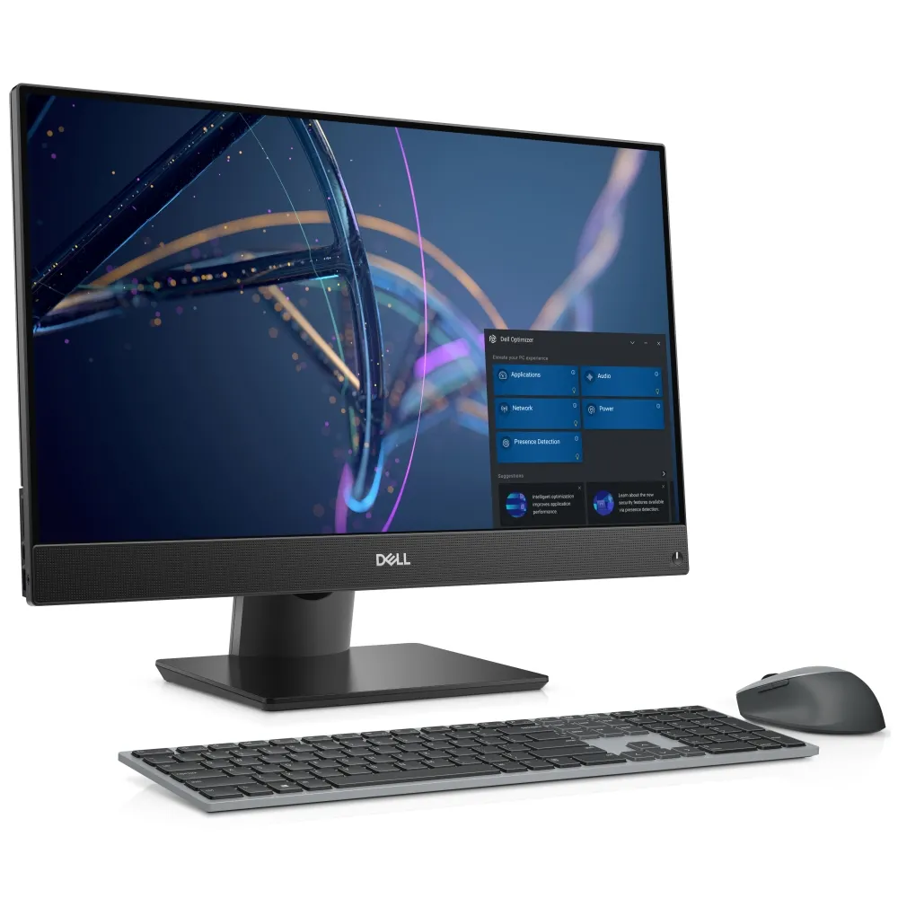 Настолен компютър - всичко в едно, Dell Optiplex 7400 AIO, Intel Core i5-12500 (6 Cores/18MB/3.0GHz to 4.6GHz), 23.8" FHD (1920x1080) Non-Touch, IR Camera, 8GB (1x8GB) DDR4, 256GB PCIe NVMe SSD, Integrated Graphics, Height Adj Stand, Wireless KB&Mouse, Win 10 Pro(11 pro ), 3Y PS