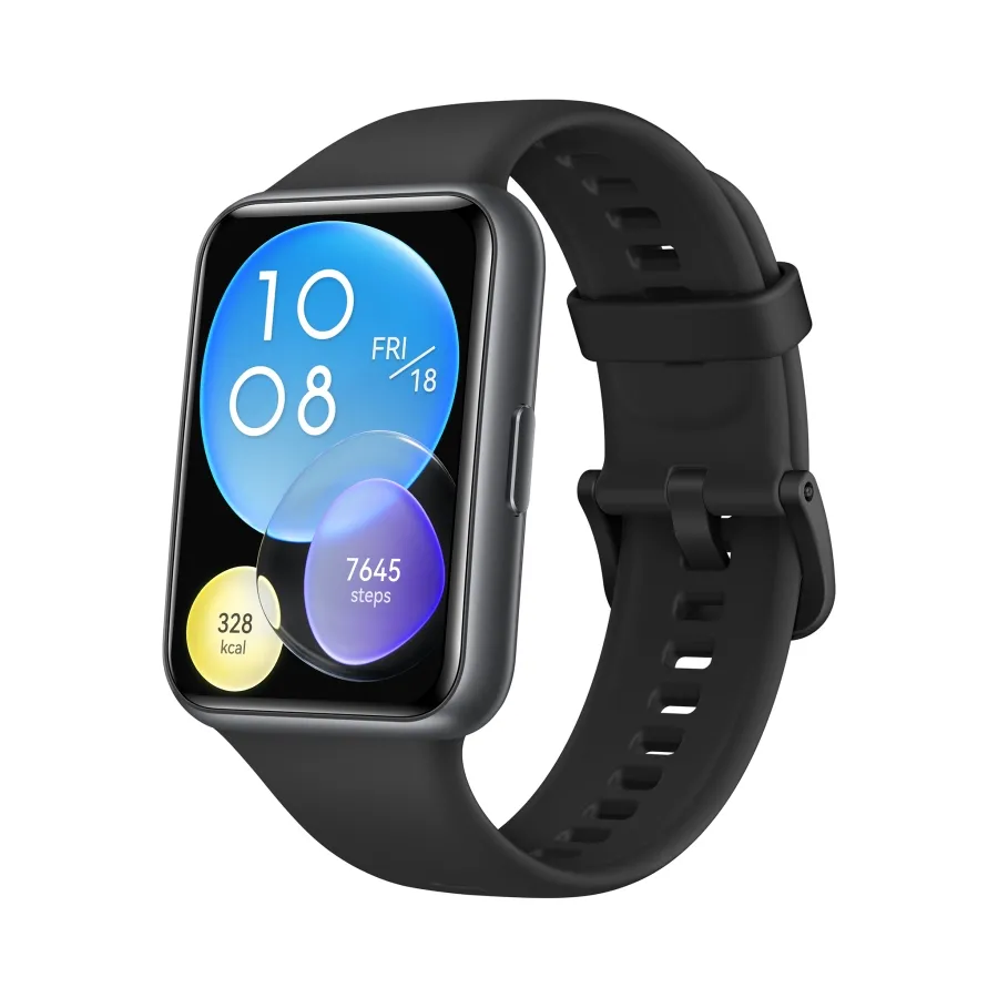 Часовник, Huawei Watch Fit 2, Midnight Black, Yoda-B19V, 1.74" AMOLED 336x480. BT 5.2, Silicone Strap - image 1