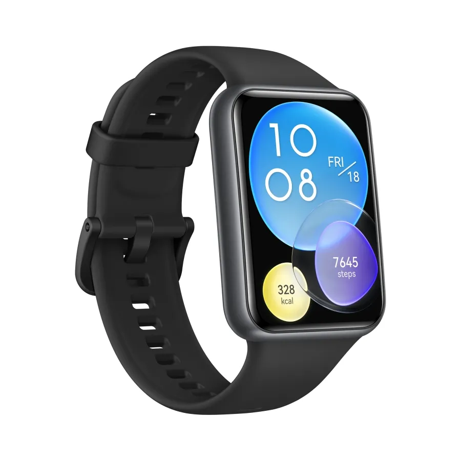 Часовник, Huawei Watch Fit 2, Midnight Black, Yoda-B19V, 1.74" AMOLED 336x480. BT 5.2, Silicone Strap - image 2