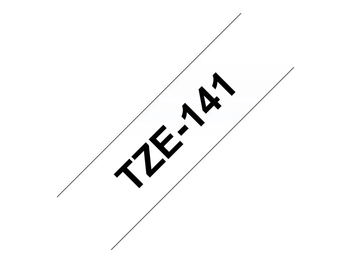 Consumabil, Brother TZe-141 bandă neagră pe transparent, laminată, 18mm, 8m - Eco - image 1
