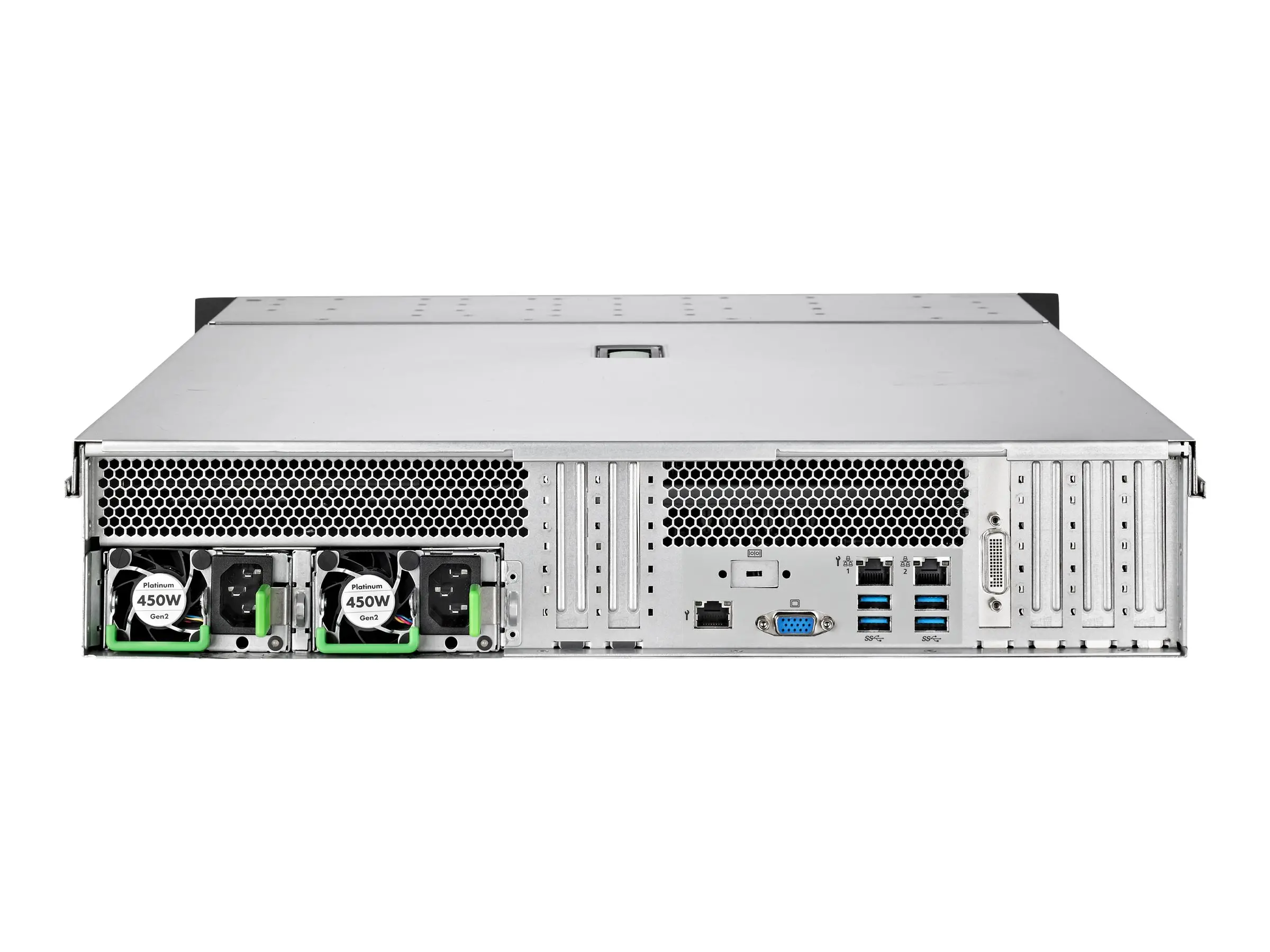 Сървър, Fujitsu PRIMERGY RX2520 M5, 2U Rack, Two Socket, 1x Xeon-Silver 4208, 16 GB RG 2933 1R, 4x3.5", No HDD, 2x1Gb, 1xUSB 2.0 Internal for backup devices, 7xUSB 3.0, 1x VGA rear, 1 x Modular PSU 800W platinum hp, 3Y Warranty - image 4