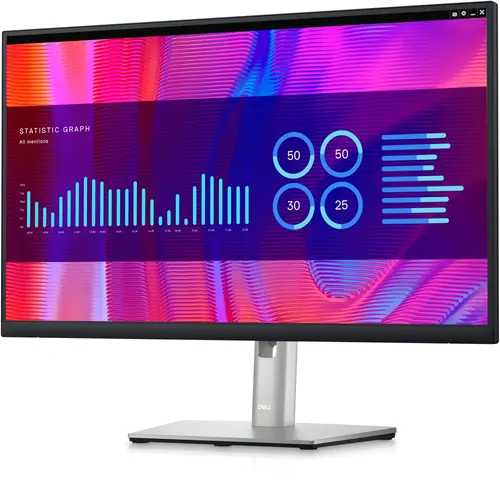Монитор, Dell P2423DE, 23.8" Wide LED AG IPS Panel, 5ms, 1000:1, 300 cd/m2, 2560x1440, 99% Srgb, HDMI, DP, USB-C hub, USB 3.2 Gen 1, RJ-45, ComfortView, Height, Pivot, Swivel, Tilt, Black - image 2