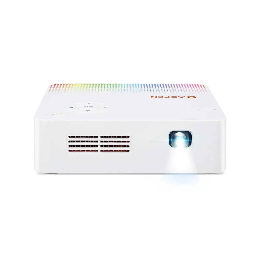 Мултимедиен проектор, AOPEN Projector PV10 (powered by Acer), DLP, WVGA (854 x 480), 300Lm, 5000:1, LED Lamp (up to 30,000 hours), HDMI, DC Out (5V/0.5A, USB Type A), Stereo mini jack, WiFi, Speaker 2W, 0.4Kg, White+Acer T82-W01MW 82.5" (16:10) Tripod Screen White