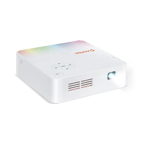 Мултимедиен проектор, AOPEN Projector PV10 (powered by Acer), DLP, WVGA (854 x 480), 300Lm, 5000:1, LED Lamp (up to 30,000 hours), HDMI, DC Out (5V/0.5A, USB Type A), Stereo mini jack, WiFi, Speaker 2W, 0.4Kg, White+Acer T82-W01MW 82.5" (16:10) Tripod Screen White - image 2