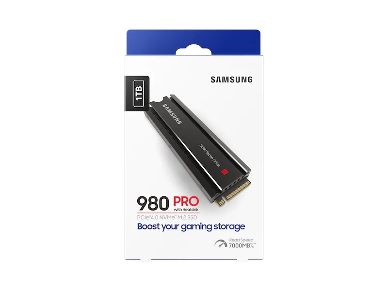 Твърд диск, Samsung SSD 980 PRO Heatsink 1TB Int. PCIe Gen 4.0 x4 NVMe 1.3c, V-NAND 3bit MLC, Read up to 7000 MB/s, Write up to 5100 MB/s, Elpis Controller, Cache Memory 1GB DDR4 - image 3