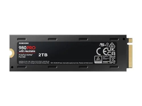Твърд диск, Samsung SSD 980 PRO Heatsink 2TB Int. PCIe Gen 4.0 x4 NVMe 1.3c, V-NAND 3bit MLC, Read up to 7000 MB/s, Write up to 5100 MB/s, Elpis Controller, Cache Memory 2GB DDR4 - image 1