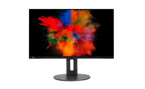 Монитор, Fujitsu DISPLAY P27-9 TS QHD 27" UWide, PL, IPS, 5ms, 1000:1, 350cd/m2, 2560x1440 2K, 100% sRGB, 1xDP Out(Daisy Chain), 1xDP1.2, 1xHDMI 1.4, 4xUSB, 1xUSB-C 65W, GB LAN, 6-in-1 stand, Sp.2x2W, HAdj.150mm, Rot. 90°,Tilt angle -5°/+35°, Sw.angle 345°, Black