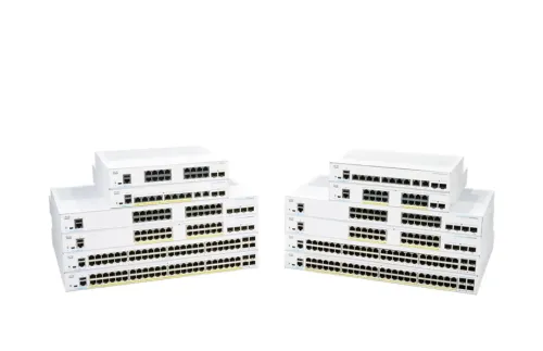 Комутатор, Cisco CBS350 Managed 8-port SFP, Ext PS, 2x1G Combo